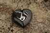 Stainless Damascus Heart Pendant