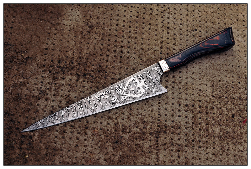 San Mai Damascus Integral Kitchen Knife