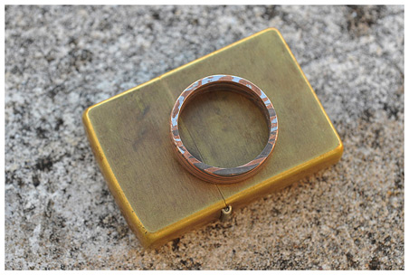 Stainless and Copper Mokume Ring