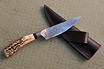 San Mai Damascus Small Utility Knife