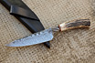 Cable Damascus and Stag Knife