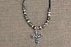 Stainless Damascus Crucifix Necklace