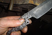 Knifemaking - Making a Motorcycle Chain San Mai Damascus Knife