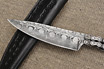 Integral Motorcycle Chain Damascus Knife