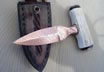 Coppered Cable Damascus Push Dagger