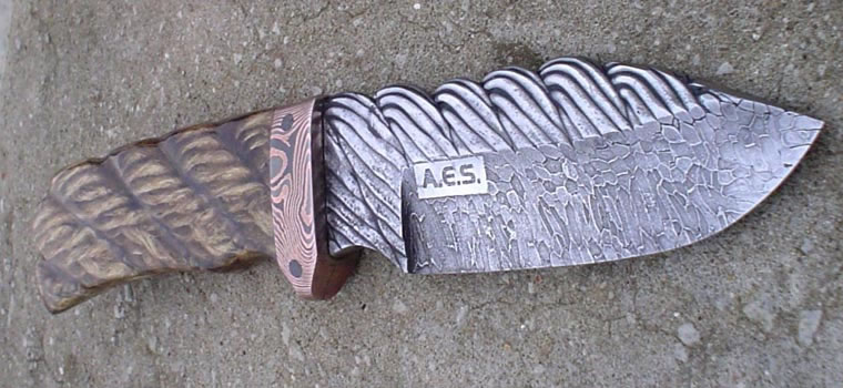 Cable Damascus and Rope Knife